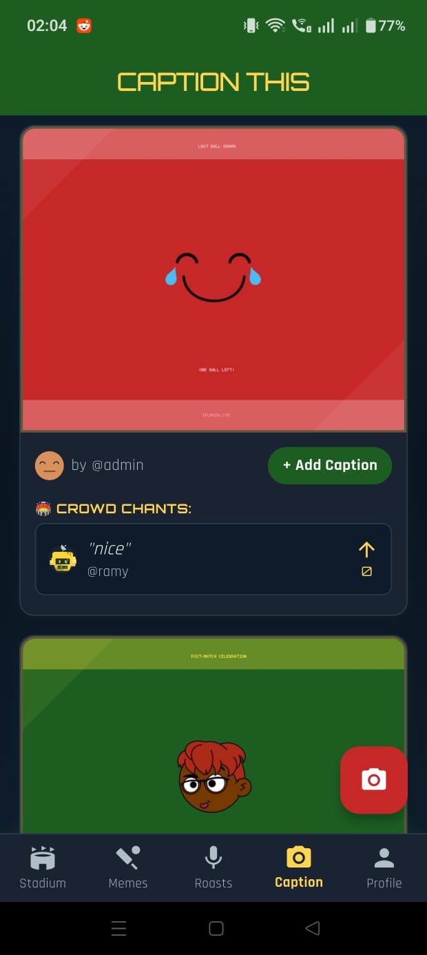 CricNFun App Screen